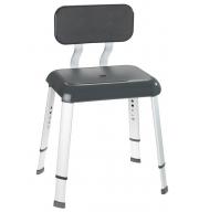 Tuš stolček z nastavljivim naslonom Secura Premium Black-Silver